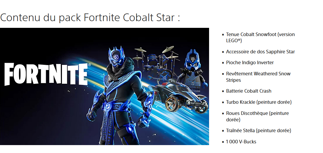 Bannière Pack PS5 + Fortnite