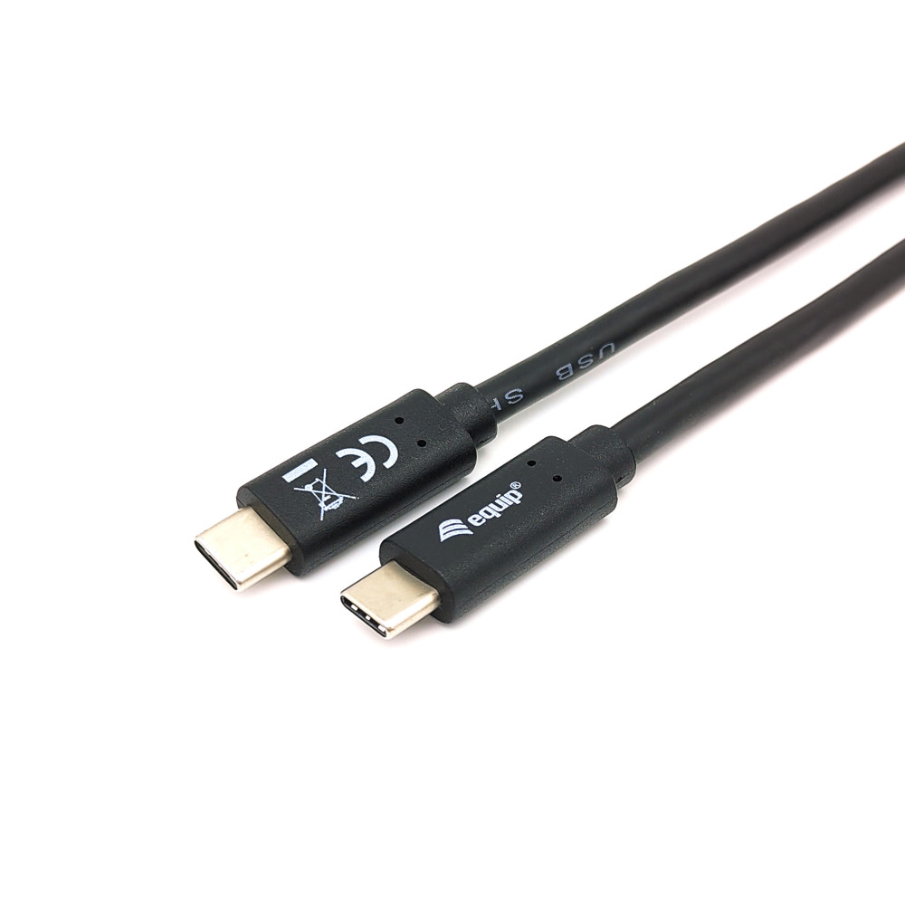 Equip 128346 Câble USB 3.2 Gen 1 C vers C, M M , 1.0m, PD 60W, 5Gbps, Noir