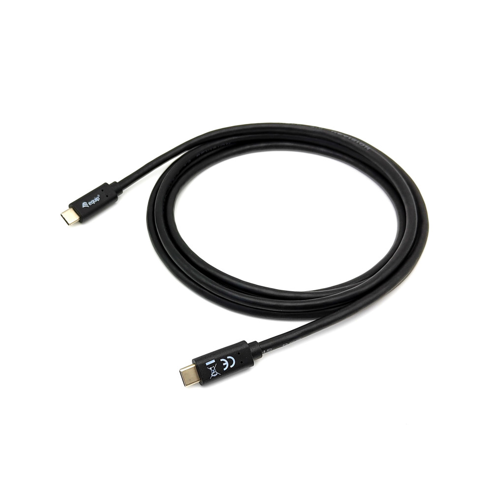 Equip 128347 Câble USB 3.2 Gen 1 C vers C, M M , 2.0m, PD 60W, 5Gbps, noir Equip 128347 Câble USB 3.2 Gen 1 C vers C, M M , 2.0m, PD 60W, 5Gbps, noir