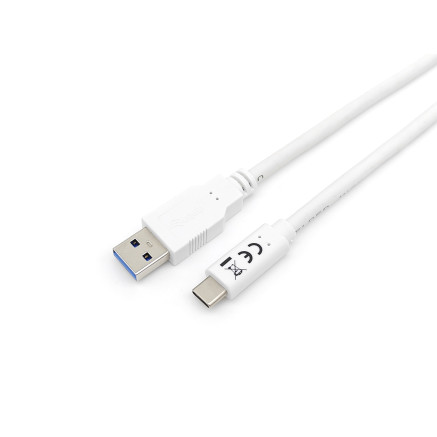 Equip 128363 Câble USB 3.2 Gen 1 C vers A, M M , 1.0m, 5Gbps, blanc