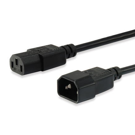 Equip 112101 Noir 3 m Coupleur C13 Coupleur C14