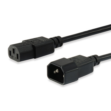 Equip 112101 Noir 3 m Coupleur C13 Coupleur C14