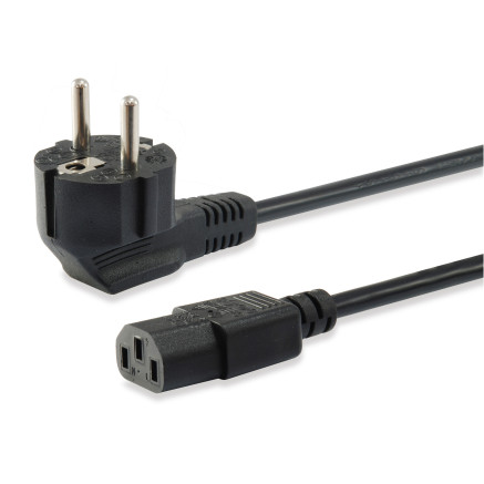 Equip 112121 Noir 3 m Prise d'alimentation type F Coupleur C13