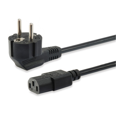 Equip 112121 Noir 3 m Prise d'alimentation type F Coupleur C13