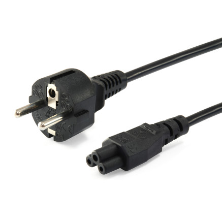 Equip 112151 Noir 3 m Prise d'alimentation type F Coupleur C5