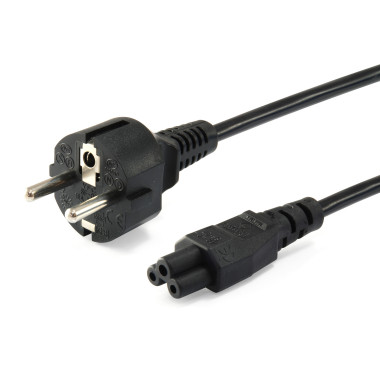 Equip 112151 Noir 3 m Prise d'alimentation type F Coupleur C5