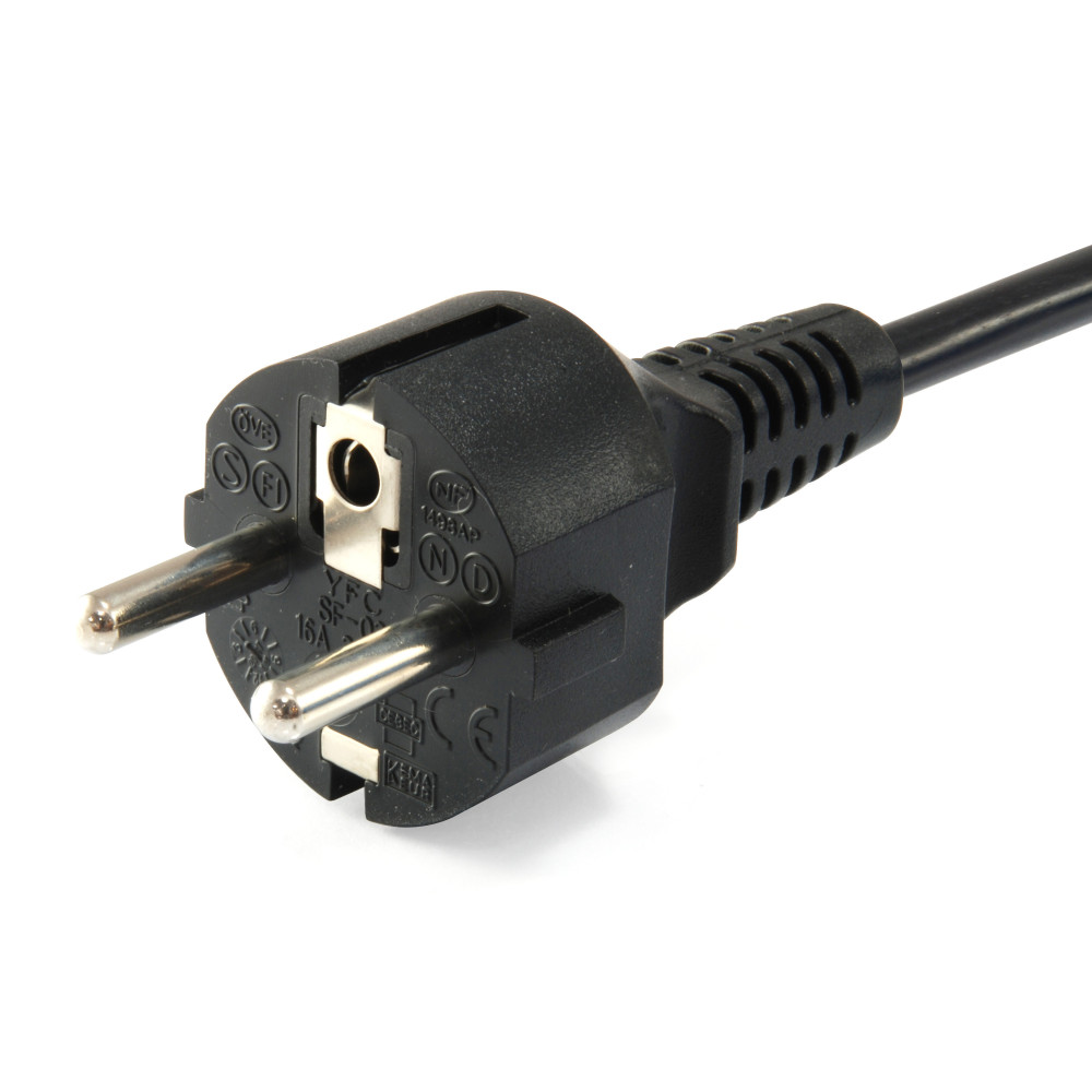 Equip 112151 Noir 3 m Prise d'alimentation type F Coupleur C5