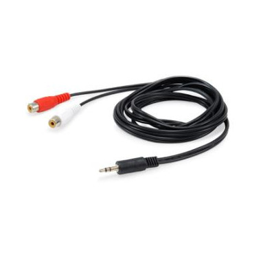 Equip 147093 câble audio 250 m 2 x RCA 3,5mm Noir