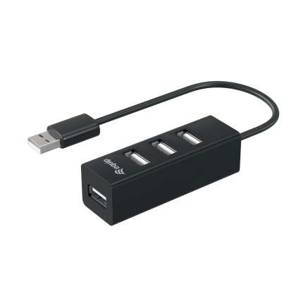 Equip 128955 hub & concentrateur USB 2.0 480 Mbit s Noir