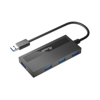 Equip 128956 hub & concentrateur USB 3.2 Gen 1 (3.1 Gen 1) Type-A 5000 Mbit s Noir