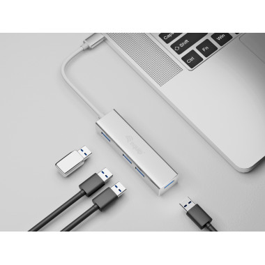 Equip 128958 hub & concentrateur USB 3.2 Gen 1 (3.1 Gen 1) Type-C 5000 Mbit s Argent