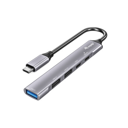 Equip 128962 hub & concentrateur USB 3.2 Gen 1 (3.1 Gen 1) Type-C 5000 Mbit s Argent