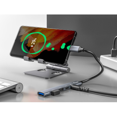 Equip 128962 hub & concentrateur USB 3.2 Gen 1 (3.1 Gen 1) Type-C 5000 Mbit s Argent