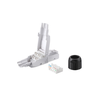 Equip 121162 connecteur de fils RJ-45 Noir, Blanc