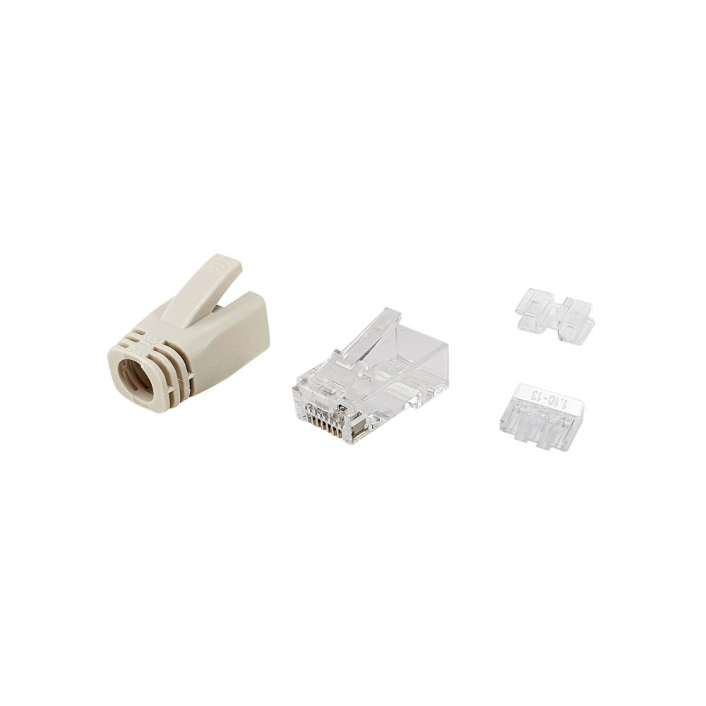 Equip 121176 connecteur de fils RJ-45 Transparent, Blanc Equip 121176 connecteur de fils RJ-45 Transparent, Blanc