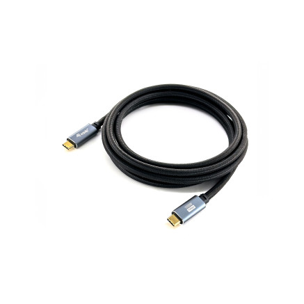 Equip 128357 Câble USB 3.2 Gen 2 C vers C, M M, 2.0m, PD100W , 4K 60Hz, 10Gbps, noir