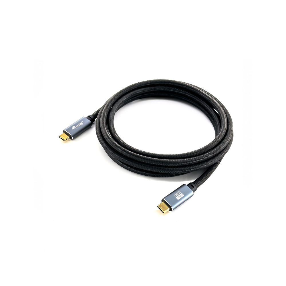 Equip 128357 Câble USB 3.2 Gen 2 C vers C, M M, 2.0m, PD100W , 4K 60Hz, 10Gbps, noir Equip 128357 Câble USB 3.2 Gen 2 C vers C, M M, 2.0m, PD100W , 4K 60Hz, 10Gbps, noir