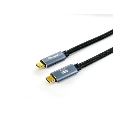 Equip 128357 Câble USB 3.2 Gen 2 C vers C, M M, 2.0m, PD100W , 4K 60Hz, 10Gbps, noir
