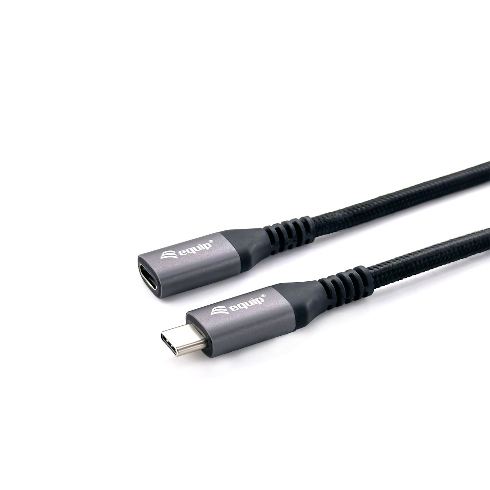 Equip 128370 Câble d'extension USB 3.2 Gen 2 C vers C, M F, 0,5m, 4K 60Hz, 10Gbps, noir