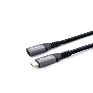 Equip 128370 Câble d'extension USB 3.2 Gen 2 C vers C, M F, 0,5m, 4K 60Hz, 10Gbps, noir