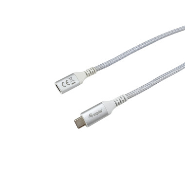 Equip 128375 Câble d'extension USB 3.2 Gen 2 C vers C, 0,5m, M F, 4K 60Hz, 10Gbps, blanc