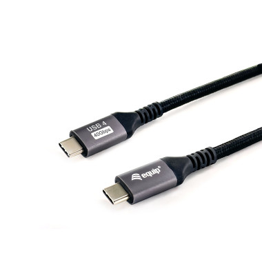 Equip 128381 Câble USB 4 Gen 3 C vers C, M M, 1.2m, PD3.1 240W, 8K 60Hz, 40Gbps, noir