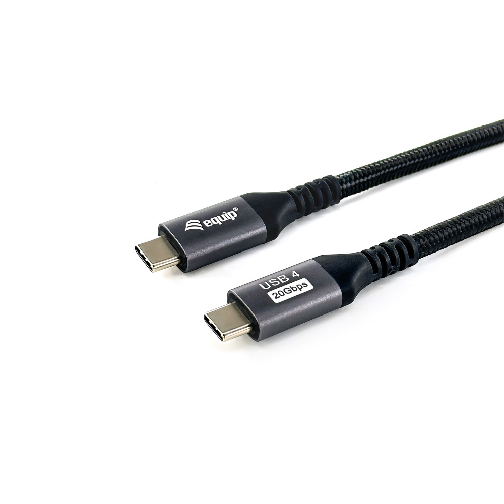 Equip 128382 Câble USB4 Gen 2x2 C vers C, M M, 2.0m, PD 100W, 4K 60Hz, 20Gbps, noir