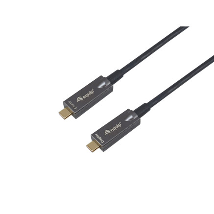 Equip 119461 Câble optique actif USB-C vers C, M M, 5,0m, PD 60W, 4K 60Hz, 10Gbps, Vidéo+Données+PD