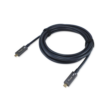 Equip 119462 Câble optique actif USB-C vers C, M M, 10m, PD 60W, 4K 60Hz, 10Gbps, Vidéo+Données+PD