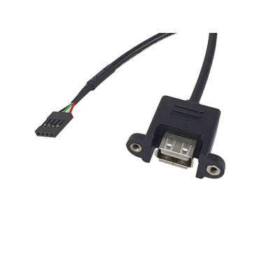 Equip 128820 Câble interne USB 2.0 4 broches carte mère vers USB-A femelle femelle