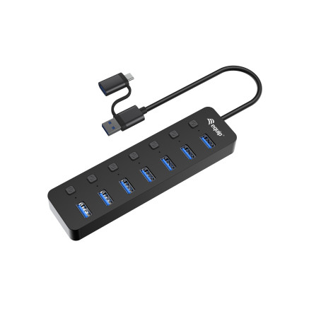 Equip 128965 hub & concentrateur USB 3.2 Gen 1 (3.1 Gen 1) Type-A 5000 Mbit s Noir