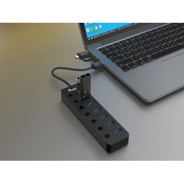 Equip 128965 hub & concentrateur USB 3.2 Gen 1 (3.1 Gen 1) Type-A 5000 Mbit s Noir