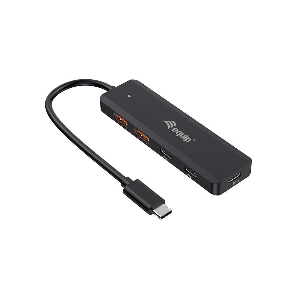 Equip 128966 hub & concentrateur USB 3.2 Gen 2 (3.1 Gen 2) Type-C 10000 Mbit s Noir Equip 128966 hub & concentrateur USB 3.2 Gen 2 (3.1 Gen 2) Type-C 10000 Mbit s Noir