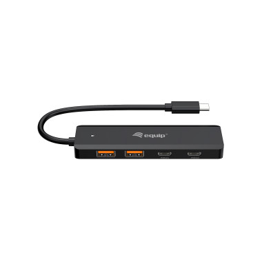 Equip 128966 hub & concentrateur USB 3.2 Gen 2 (3.1 Gen 2) Type-C 10000 Mbit s Noir