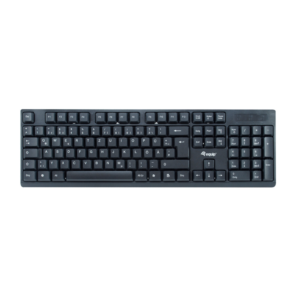 Equip 245220 clavier Souris incluse Bureau RF sans fil QWERTZ Allemand Noir
