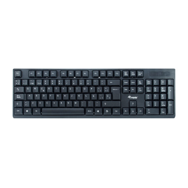 Equip 245221 clavier Souris incluse Bureau RF sans fil QWERTY Espagnole Noir