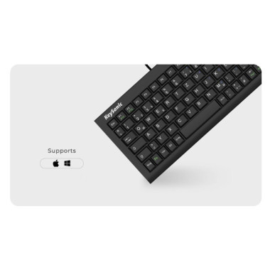 KeySonic ACK-3401U (UK) clavier Maison USB QWERTY Anglais britannique Noir