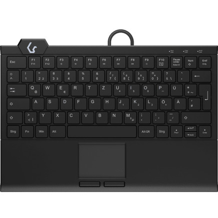 KeySonic KSK-5210ELU (DE) clavier Maison USB QWERTZ Allemand Noir