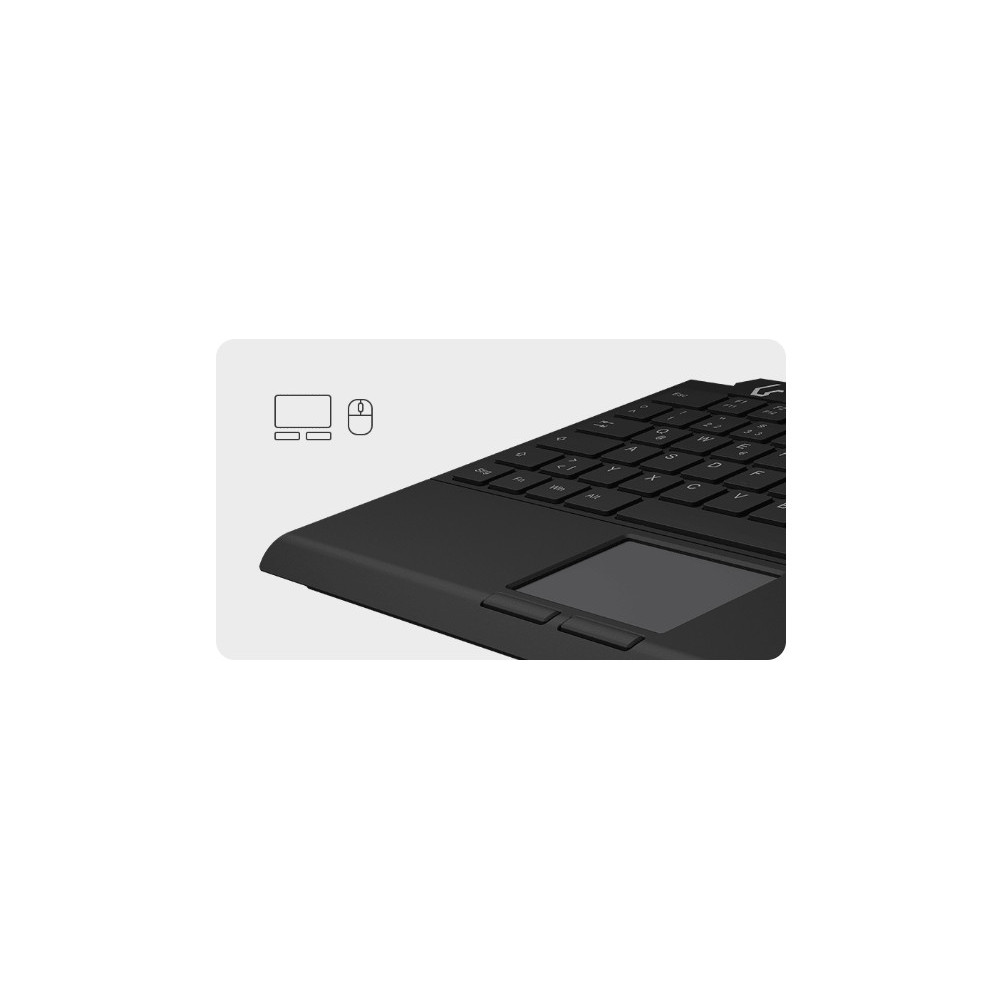 KeySonic KSK-5210ELU (DE) clavier Maison USB QWERTZ Allemand Noir