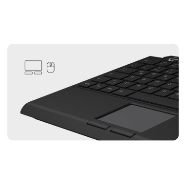 KeySonic KSK-5210ELU (DE) clavier Maison USB QWERTZ Allemand Noir