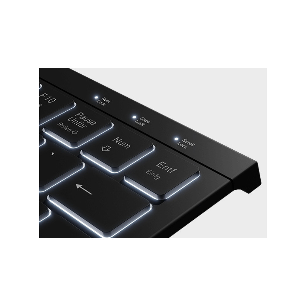 KeySonic KSK-5010ELC (DE) clavier Maison USB QWERTZ Allemand Noir