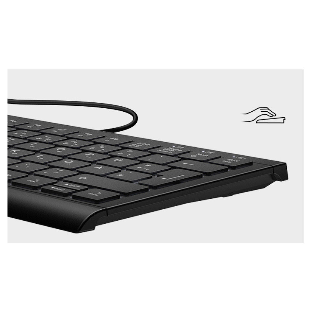 KeySonic KSK-5010ELC (DE) clavier Maison USB QWERTZ Allemand Noir