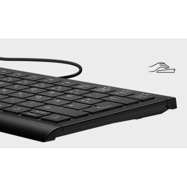KeySonic KSK-5010ELC (DE) clavier Maison USB QWERTZ Allemand Noir