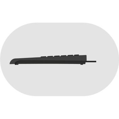 KeySonic ACK-3410 (UK) clavier Maison USB QWERTY Anglais britannique Noir