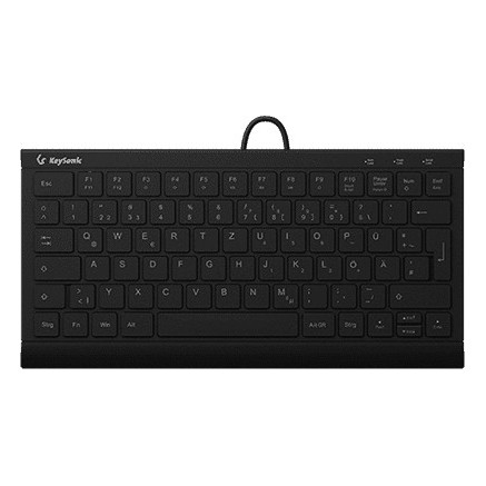 KeySonic KSK-5011ELC (DE) clavier Maison USB QWERTZ Allemand Noir