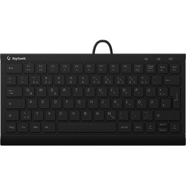 KeySonic KSK-5011ELC (DE) clavier Maison USB QWERTZ Allemand Noir