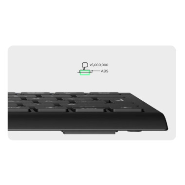 KeySonic KSK-5011ELC (DE) clavier Maison USB QWERTZ Allemand Noir