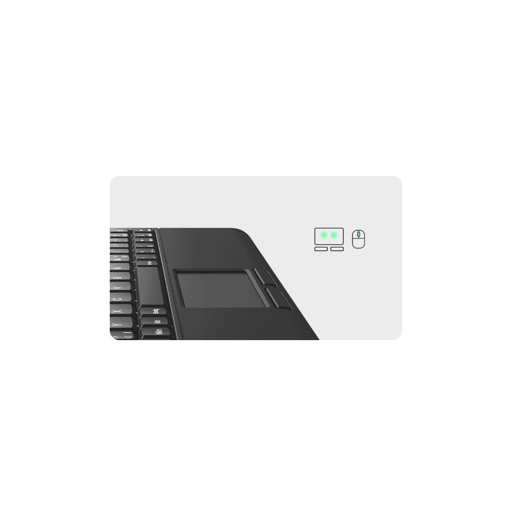 KeySonic KSK-3210ELU (DE) clavier Maison USB QWERTZ Allemand Noir