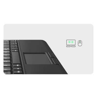 KeySonic KSK-3210ELU (DE) clavier Maison USB QWERTZ Allemand Noir
