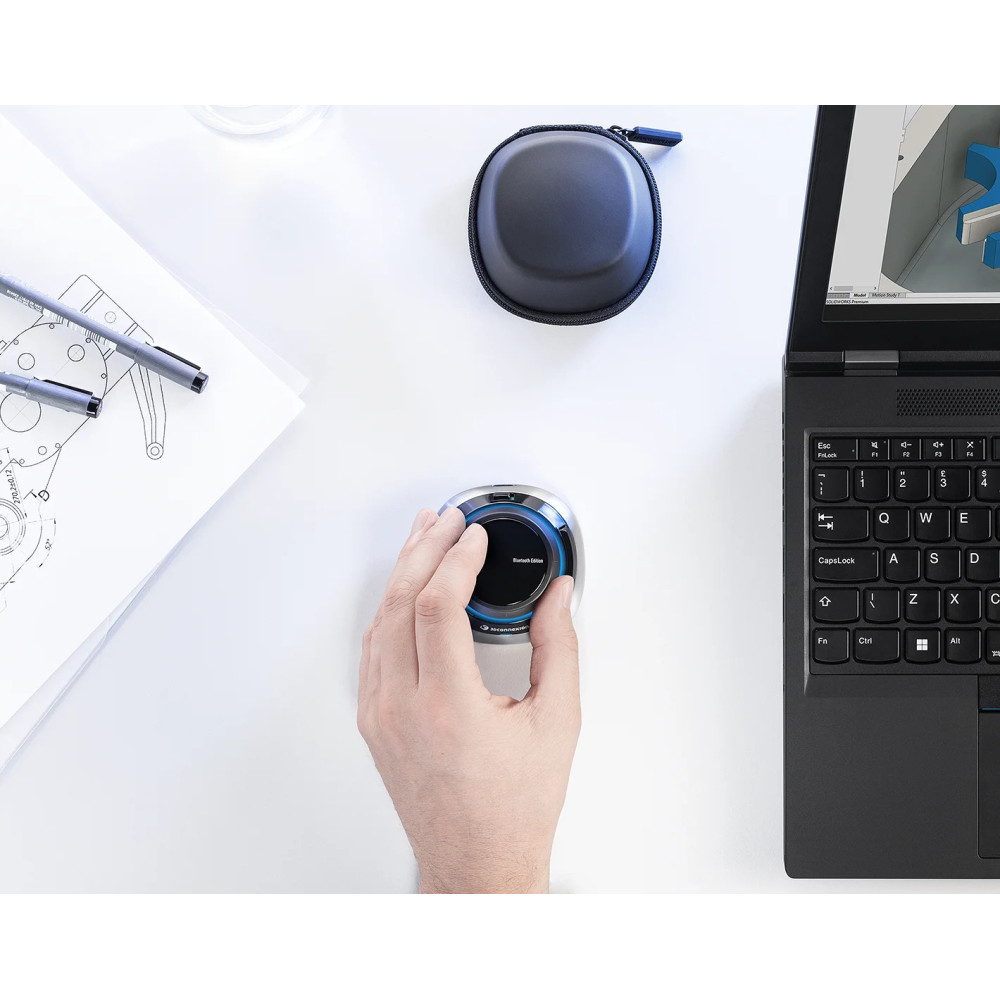 3Dconnexion SpaceMouse souris Bureau RF Wireless + Bluetooth + USB Type-A 6DoF